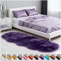 BTTO TEPP Hochflor-Teppich Fellteppich,Kunstfell,Weich,Hochflor Shaggy Teppiche,Florlänge 60mm, 60cm*180cm, 12 Farben, für Wohnzimmer,Schlafzimmer