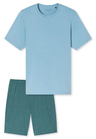 SCHIESSER - Schlafanzug kurz hellblau - Gr. - 54