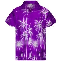 King Kameha Hawaiihemd Beach Negative Funky Hawaii-Hemd, Herren, Kurzarm, Front-Tasche