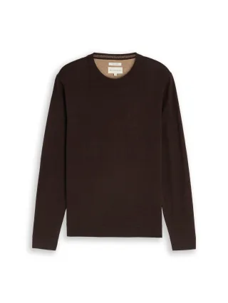 Tom Tailor - Basic Strickpullover aus Baumwolle dark chocolate brown melange - Gr. - M