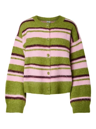 PIECES - PCADA LS O-NECK KNIT CARDIGAN BC Woodbine - Gr. - M