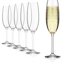 SAHM Sektglas Sektgläser Set 6 teilig- 220ml Sektglas - Prosecco Gläser, Edles Glas, 100% recyclebar