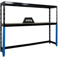 PROREGAL® Schwerlastregal Garagenregal HERCULES HxBxT 180x240x50cm Schwarz