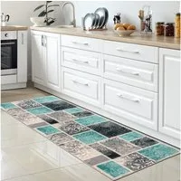 Carpetia Küchenläufer Küchenteppich Modern, rechteckig, Höhe: 5 mm, rutschhemmender Rücken, pflegeleicht, robust