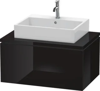 Duravit L-Cube Konsolenwaschtischunterbau wandhängend Schwarz Hochglanz 820x547x400 mm - LC581204040 LC581204040