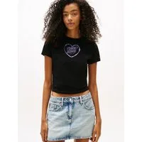 Tommy Jeans Kurzarmshirt TJW SLIM SH HEART TEE