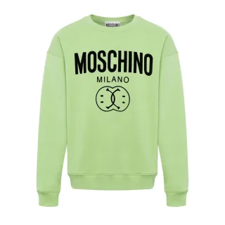 Moschino - Grüner Pullover Mit Doppel-smiley