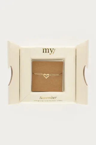 My Jewellery - Minimalistisches Doppelarmband mit Geburtsstein gold - Gr. - OS