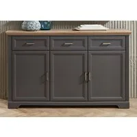 Innostyle Sideboard Jasmin, Breite 166 cm, 3 Holztüren, 3 Schubkästen