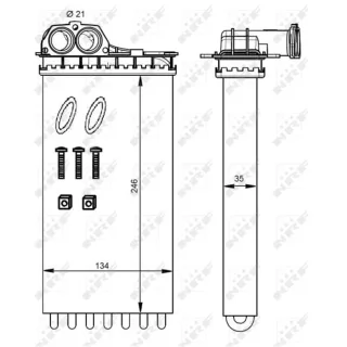 NRF W?rmetauscher Citroen C3 Xsara Peugeot 206 206+ 307