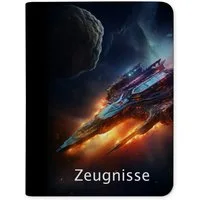 CreaDesign Schreibmappe Kinder Zeugnismappe, Dokumentenmappe, Ordner A4, Spaceshuttle dark (1-St)