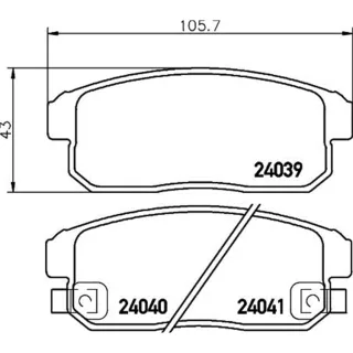 Hella Bremsbel?ge hinten Nissan Cefiro Maxima Primera Suzuki Ignis