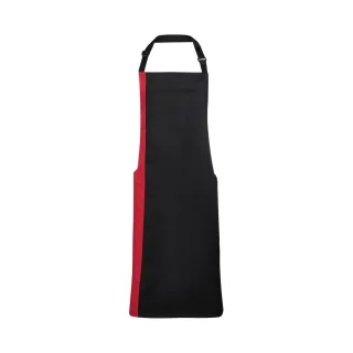 Premier - Latzschürze "Colours Collection", Kontrast (Schwarz/Rot)