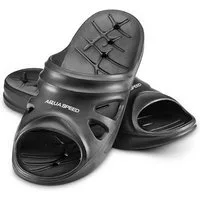 Aqua Speed Badelatschen FLORIDA + Mikrofaserhandtuch Damen Herren Kinder Badepantolette