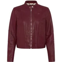 BOSS ORANGE Lederjacke Saleste Premium Damenmode aus fein genarbtem Leder