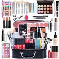 KINSI Make-up Set Make-up Set 34-teiliges, Einsteiger Schminkset Geschenkset, enthält Lippenstift, flüssige Foundation, Make-up-Palette, Pinsel