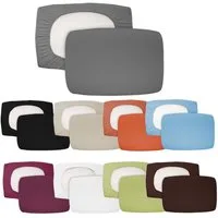 Mojawo Jugendbettwäsche 2er Pack Spannbezug Bezug für Nackenkissen Kissen Baumwolle 40x60cm