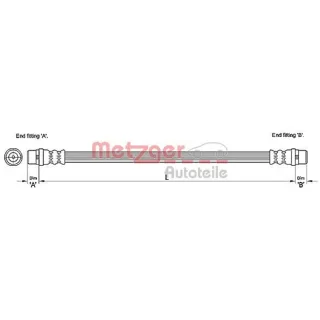 Metzger Bremsschlauch vorne Audi A6 4F