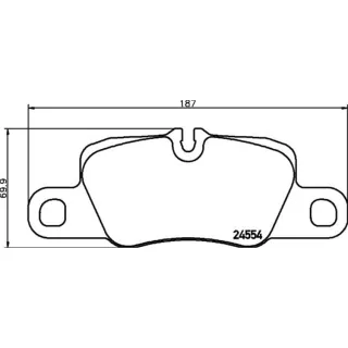 Hella Bremsbel?ge hinten Porsche 911 Panamera