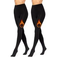 Merry Style Strumpfhose 2er Pack Strumpfhosen Damen Winter Wärme Tights Gefütterte MS-ATX-442 (1 St)