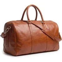 SID & VAIN Reisetasche Weekender BERLIN große Reisetasche Handgepäck Damen Herren braun, Reisetasche BERLIN Leder aus hochwertigem Ziegenleder hellbraun