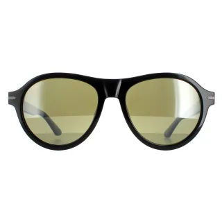 Serengeti Runde Herren Matt Schwarz Mineral Polarisiert Grün 555nm Danby