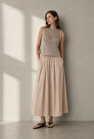 Jane Lushka - Poplin long skirt - Gr. - M