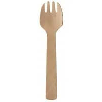 PAPSTAR Einwegbesteck-Set 100 Gabeln, Holz "pure" 10 cm