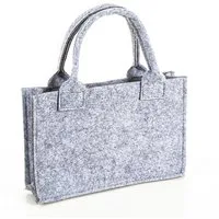 Logbuch-Verlag Geschenkbox Geschenktasche aus Filz grau 21x14x6cm neutral rustikal