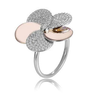 Orphelia Damen-Ring Sterling-Silber 925 – Silber/Rosé ZR-7452