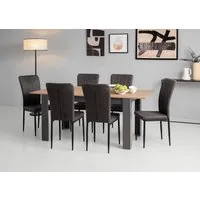 Home affaire Essgruppe Bergamo, (Set, 7-tlg), 7-tlg. Essgruppe mit ausziehbarem Tisch, erhältlich in vielen Farben