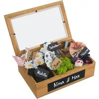 SURPRISA Geschenkbox Schotter Schatulle - kreative Verpackung für Geldgeschenke, Geschenkbox mit 6 Fächern zum Geburtstag, Abitur oder zur Hochzeit