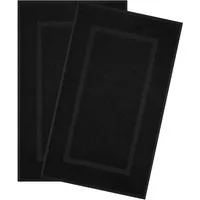 HAMMETEX Badematte Hotelmatte, Duschvorleger, Höhe 5 mm, rutschhemmend beschichtet, beidseitig nutzbar, Baumwolle, rechteckig, 2-teiliges Set, einfarbig, 100% Baumwolle