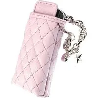 Krusell Handyhülle Coco Universal Tasche Pouch Schutz-Hülle Rosa, Steppmuster-Design Handy-Kette