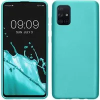 kwmobile Handyhülle Handyhülle für Samsung Galaxy A71 Hülle, Silikon Case metallisch schimmernd - Schutzhülle Cover