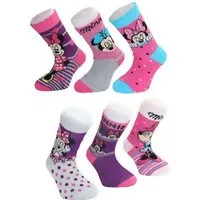 Disney Minnie Mouse Feinsocken Minne Mouse 6 Paar Mädchen Strümpfe Socken Kindersocken