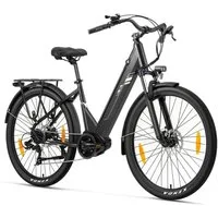 Touroll E-Bike Trekkingrad Urbano 3, 7 Gang, Kettenschaltung, Mittelmotor, 468 Wh, 25km/h, 250W/36V, 468Wh, 120km, Shimano 7‑Gang