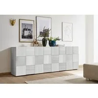 Home affaire Sideboard Dama Breite 241, Kommode 4 Türen, Anrichte, Front in 3D-Optik, viel Stauraum, verschiedene Farben