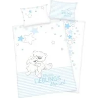 Baby Best Babybettwäsche Kleiner Lieblingsmensch, Flanell, mit niedlichem Teddy-Motiv und Schriftzug