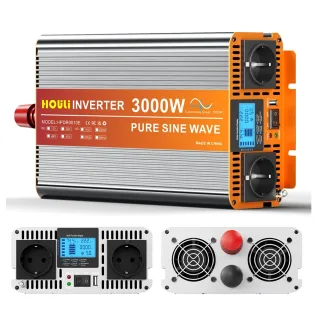 [EU Direct] HOULI 1500W(Peak 3000W) Pure Sine Wave Inverter DC 12V To AC 220V High Power Solar Power Converter For RV Ho