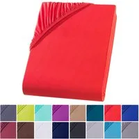 Visaggio Spannbettlaken Mikrofaser Spannbetttuch Bettlaken 90x200 140x200 180x200 200x220, Microfaser, Gummizug: rundum, viele Größen und Farben, Steghöhe 30 cm für Matratzenhöhen bis 22 cm