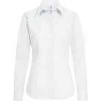 GREIFF Langarmbluse Greiff Corporate Bluse Damen BASIC Regular-Fit Weiß