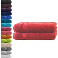 Hometex Premium Textiles Handtuch in Premium Qualität 500 g/m², Feinster Frottier-Stoff 100% Baumwolle, 2x Duschtuch, weich, saugfähig, extra schwer & flauschig