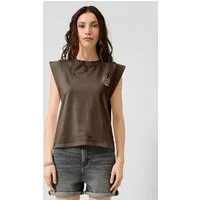 QS Kurzarmshirt T-Shirt Baumwollshirt mit kleinem Print