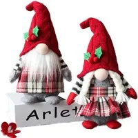 Creliv Weihnachtsfigur 2er-Set, Weihnachtspuppe, teilweise handgefertigt (2 St)