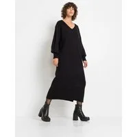 bonprix Strickkleid aus Polyacryl, Polyester und Elasthan, lässig geschnitten, Midilänge