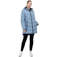 SUBLEVEL Steppjacke Damen Mantel mit Kapuze lange Winter Jacke Parka Stehkragen, Kapuze, flauschig, kuschelig, warm, Outdoor, Mantel