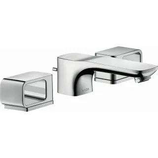hansgrohe Waschtisch Armatur AxorUrquiola 11041000 chrom, mit Ablaufgarnitur, mit Rosetten 3-Loch