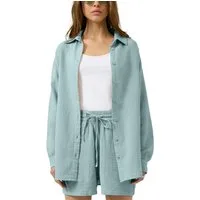 QS Langarmbluse Bluse extra lang, in Crashed-Optik