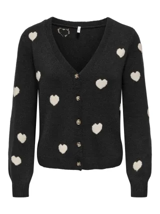 ONLY - ONLRICA LS DETAIL V CARDI CC KNT Black - Gr. - S